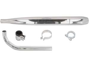 Exhaust set cigar Ø 28 / 65 mm chrome | Hercules Prima, Optima Exhaust set cigar Ø 28 / 65 mm chrome | Hercules Prima, Optima