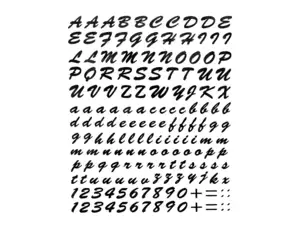 Sticker sheet letters 240 x 200 mm Sticker sheet letters 240 x 200 mm