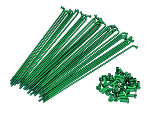 GPO 17" spoke set incl. nipple (2.9 x 188 mm) green GPO 17" spoke set incl. nipple (2.9 x 188 mm) green