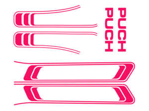 Adhesive set tank & frame pink (1A quality) Foil plot | Puch Maxi S Adhesive set tank & frame pink (1A quality) Foil plot | Puch Maxi S
