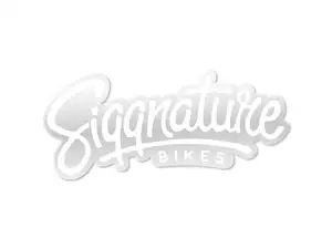 Siggnature sticker "Siggnature Bikes" 120 x 50 mm transparent white Siggnature sticker "Siggnature Bikes" 120 x 50 mm transparent white