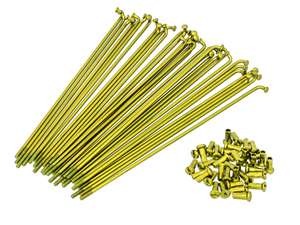 GPO 17" spoke set incl. nipple (2.9 x 188 mm) gold GPO 17" spoke set incl. nipple (2.9 x 188 mm) gold