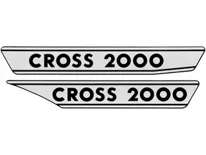 Sticker "CROSS 2000" running board white-black | Alpa Cross 2000 Sticker "CROSS 2000" running board white-black | Alpa Cross 2000