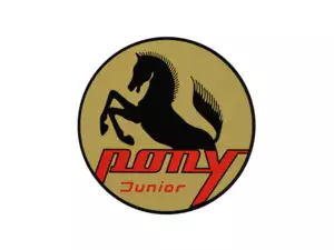 Pony Junior" sticker Ø 48 mm Tank Sachs coat of arms Pony Junior" sticker Ø 48 mm Tank Sachs coat of arms
