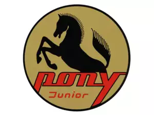 Pony Junior" sticker Ø 80 mm Tank Sachs coat of arms Pony Junior" sticker Ø 80 mm Tank Sachs coat of arms