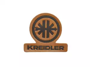 mk-Merch patch "Kreidler" 50 x 45 mm imitation leather mk-Merch patch "Kreidler" 50 x 45 mm imitation leather