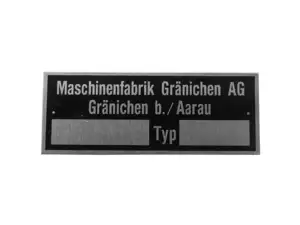 Nameplate | Tigra Pionier (Gränichen) Nameplate | Tigra Pionier (Gränichen)
