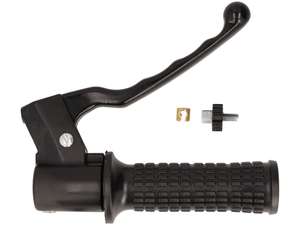 Domino throttle grip set aluminum black | Piaggio Ciao, SI Domino throttle grip set aluminum black | Piaggio Ciao, SI