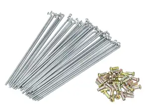 GPO spoke set incl. nipple (2.9 x 178 mm) front wheel steel galvanized | Piaggio Ciao, Bravo, Boxer GPO spoke set incl. nipple (2.9 x 178 mm) front wheel steel galvanized | Piaggio Ciao, Bravo, Boxer