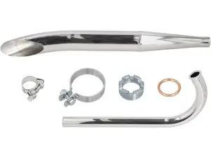 Exhaust set Sidepipe Ø 28 / 60 mm black / chrome | Sachs 50/2 Exhaust set Sidepipe Ø 28 / 60 mm black / chrome | Sachs 50/2