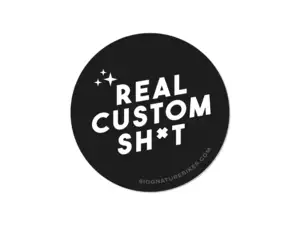 Siggnature sticker "Real Custom Shit" Ø 70 mm black Siggnature sticker "Real Custom Shit" Ø 70 mm black