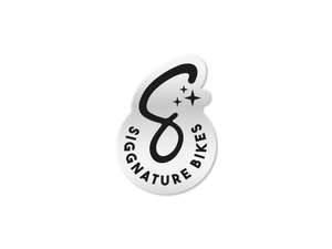 Siggnature sticker "S" 32 x 45 mm transparent black Siggnature sticker "S" 32 x 45 mm transparent black