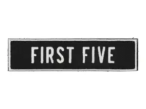 mk-Merch patch "FIRST FIVE" black mk-Merch patch "FIRST FIVE" black